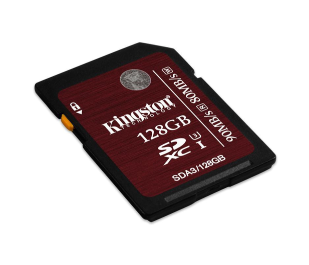 KINGSTON SDXC 128GB Class10 UHS-S U3 Card 90/80 MB/s (SDA3/128GB) - 245129 - zdjęcie 2